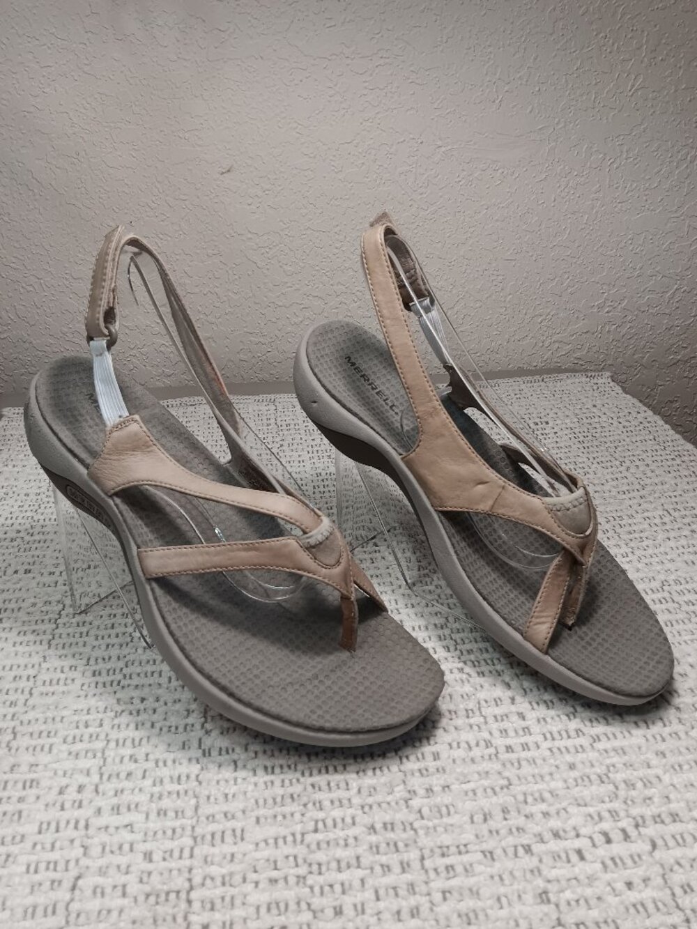 Merrell 'Savannah Tan' Women's Leather Slingback Sandals sz 10